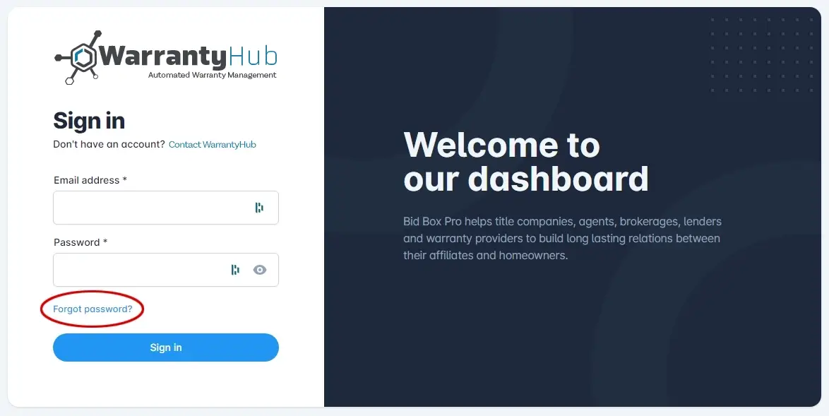 a screenshot of a login page